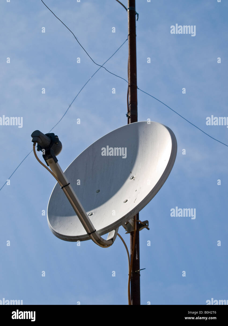 White Satellite dish antenna Stock Photo