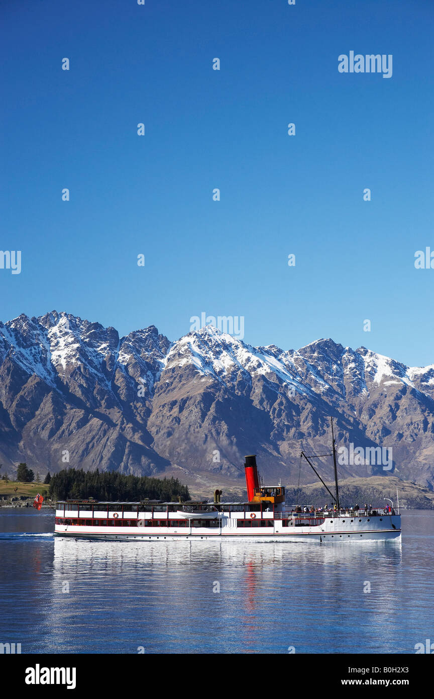 TSS Earnslaw The Remarkables and Lake Wakatipu Queenstown South Island ...
