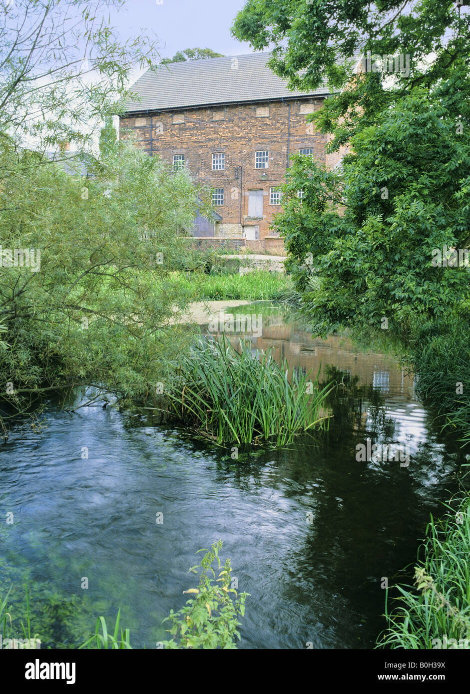 old brick built mill sharnbrook river great ouse bedfordshire home counties england uk europe Stock Photo