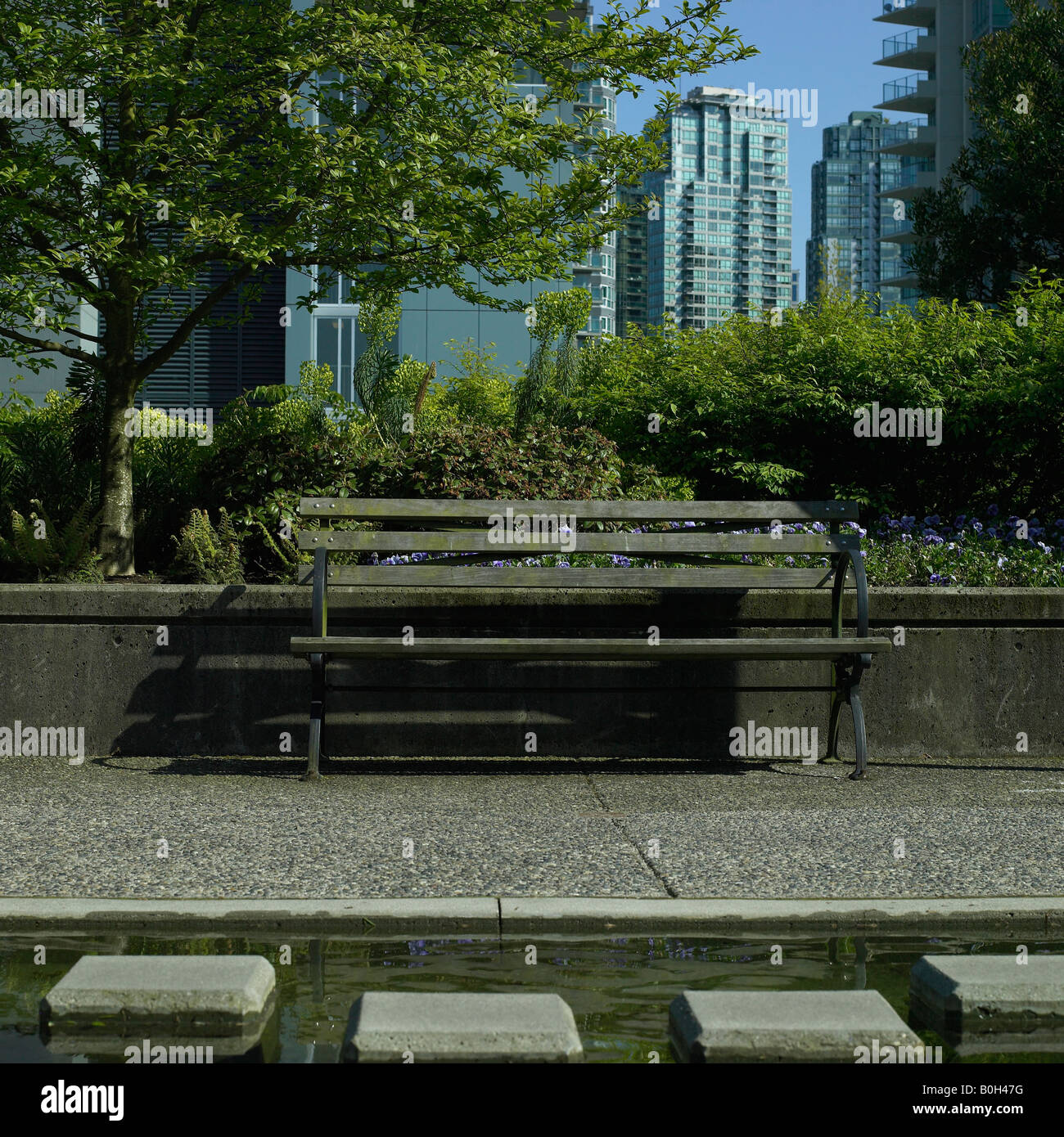 park bench Stock Photo