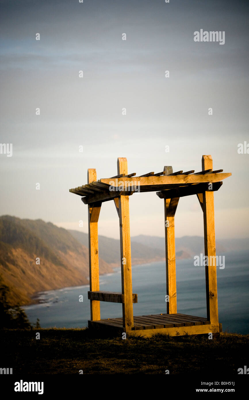 wedding location, view, vista, ocean, rolling hills, northern california coast view from vista point, alter Stock Photo