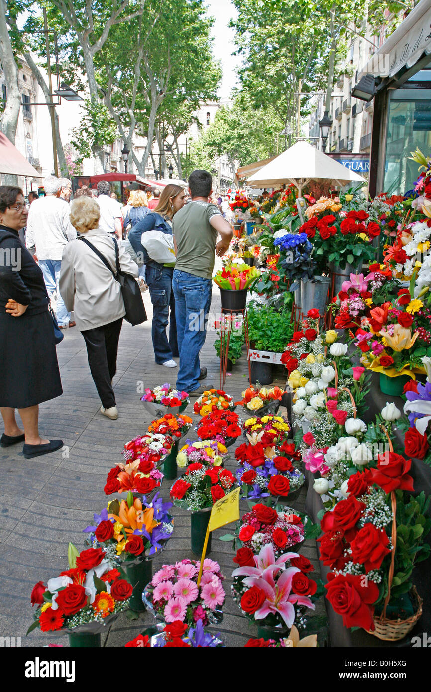 Tirage Albuminé Vintage Barcelone Rambla De Las Flores Vers 1880 - 15x20 Cm