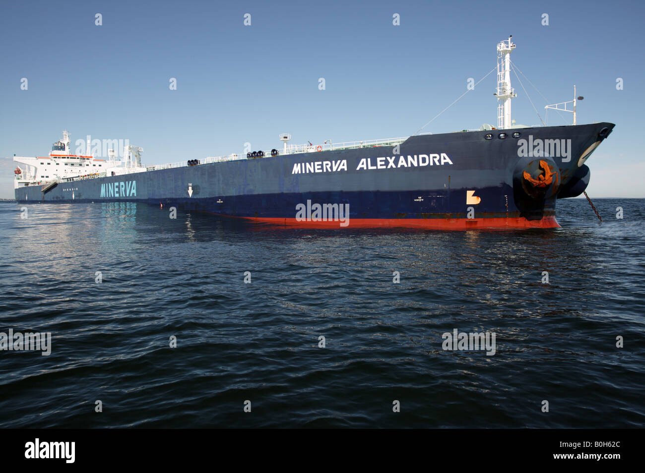 oil tanker at offshore anchor Stock Photo Alamy