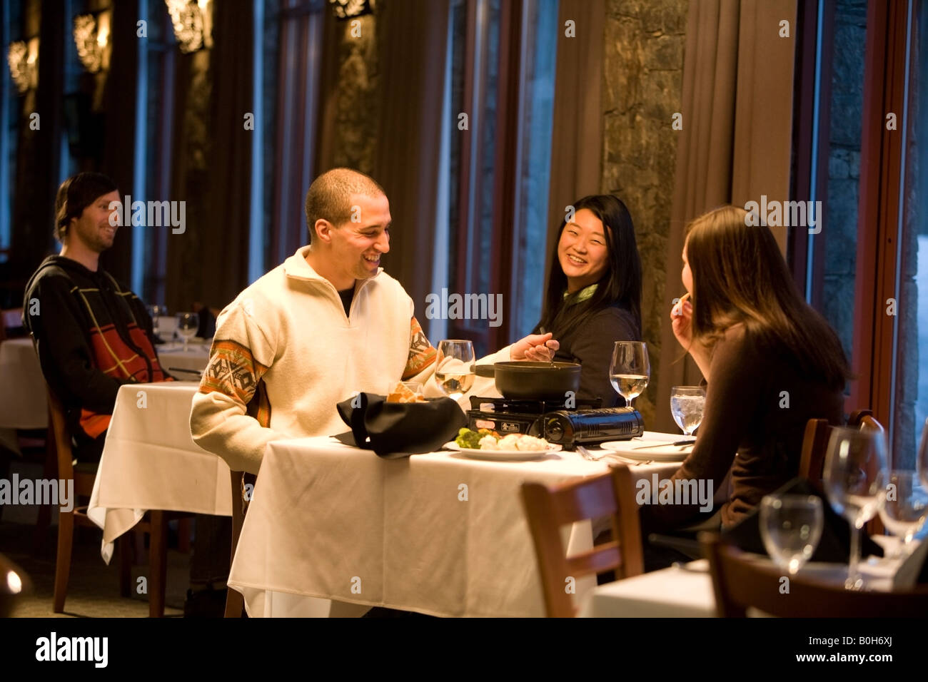 Dining in Whistler Village British Columbia Canada Stock Photo