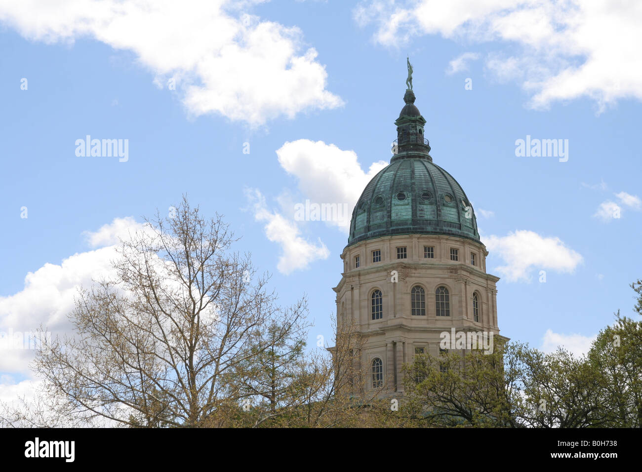 Kansas State Capitol Building in Topeka Stock Photo