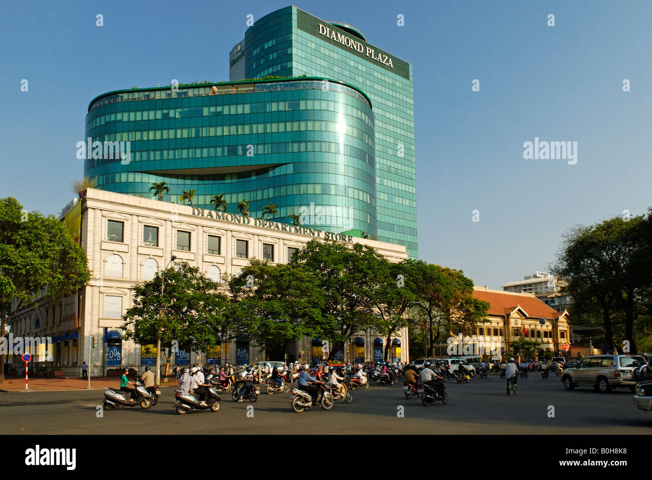 Old and new buildings in Ho Chi Minh City, Saigon, Vietnam, Southeast ...