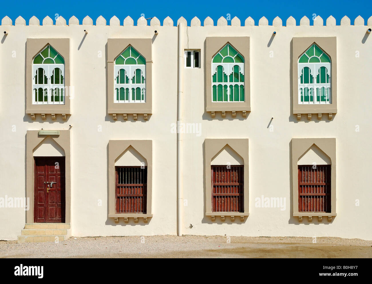 Renovated Arab-style houses in Sur, Oman, Middle East Stock Photo