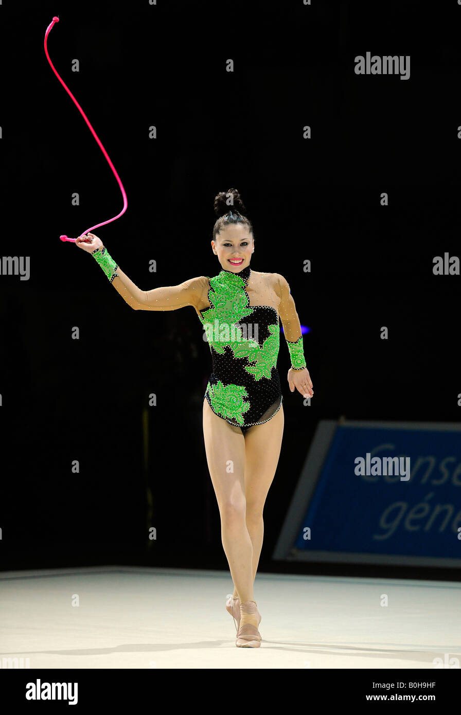 RSG, rhythmic gymnastics, gymnast Irena RIZENSON, Israel Stock Photo