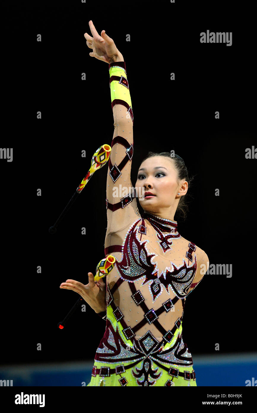 RSG, rhythmic gymnastics, gymnast Aliya YUSSUPOVA, Kazakhstan, KAZ Stock Photo
