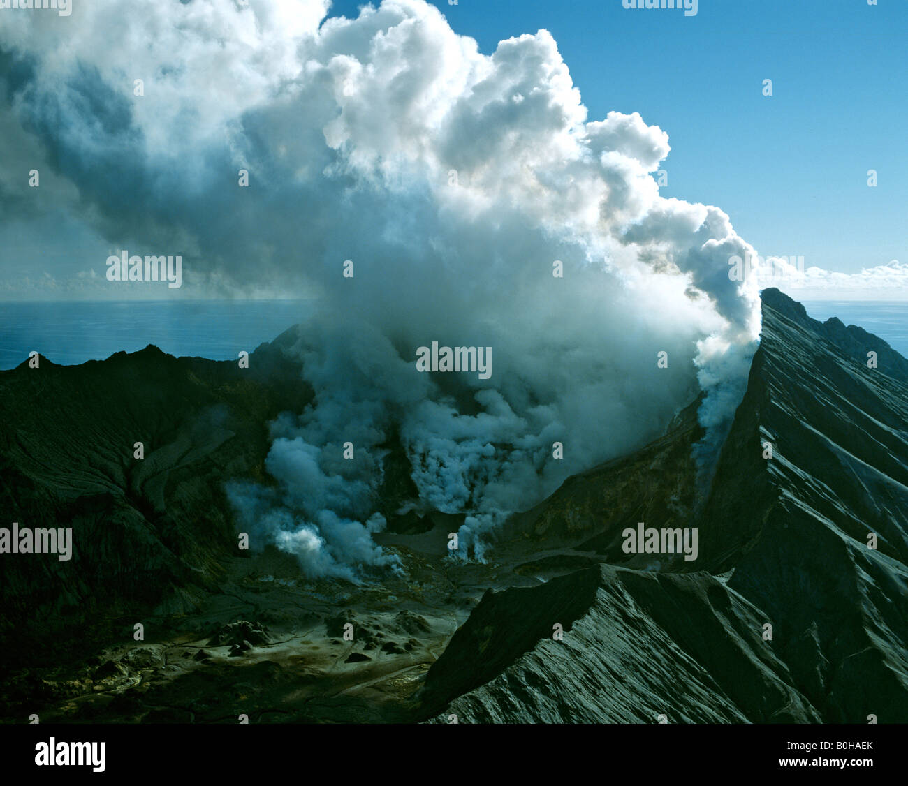 White Island, volcano, eruption, Bay of Plenty, North Island, New Zealand Stock Photo