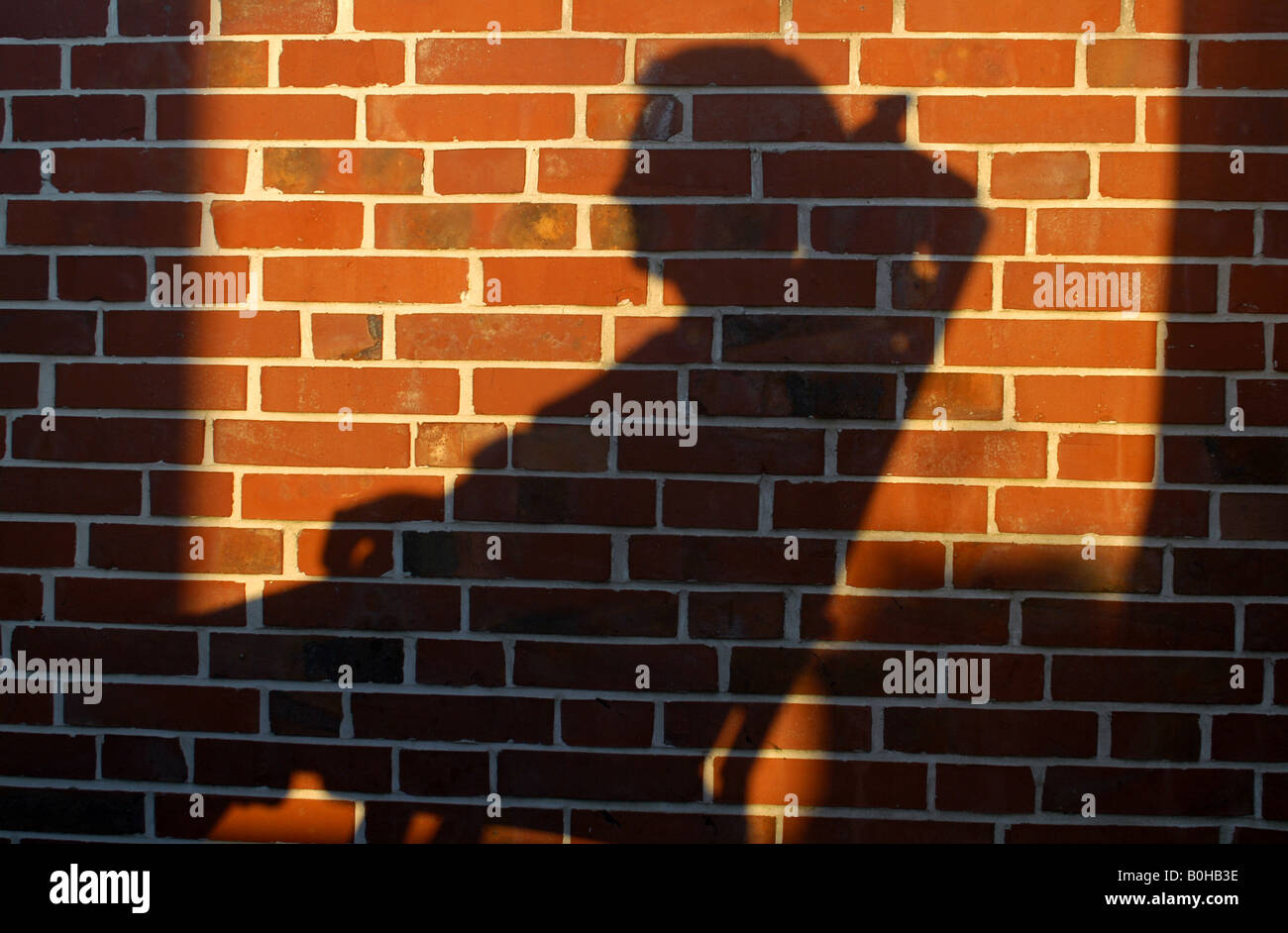 Shadow of a man, schizophrenia Stock Photo