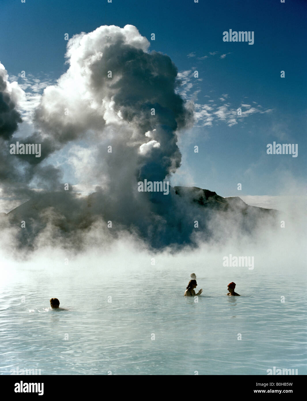 Blue lagoon, hot springs near Grindavik, Reykjavik, Iceland Stock Photo