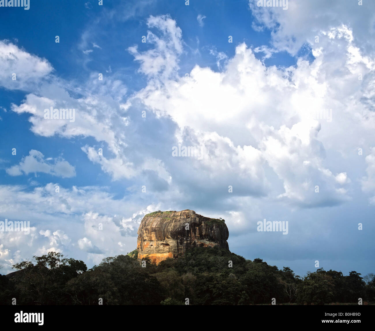 Sigiriya or Lion's Rock monolith, rock fortress, UNESCO World Heritage Site, Sri Lanka Stock Photo