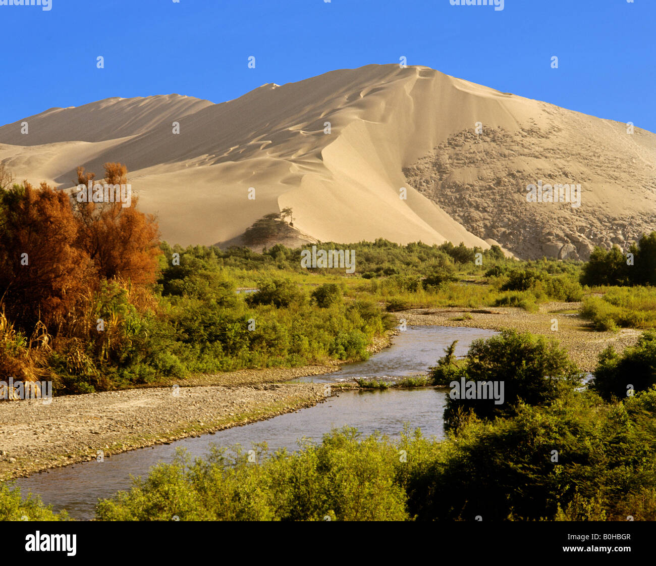 Coastal desert, sand dunes, near Casma, Peru, South America Stock Photo