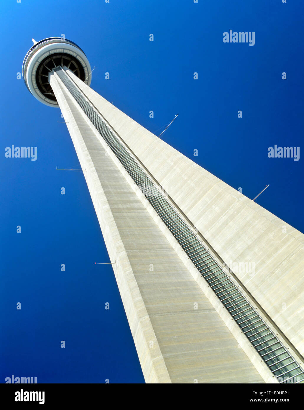 CN Tower, television tower and viewing tower, Toronto, Canada Stock Photo