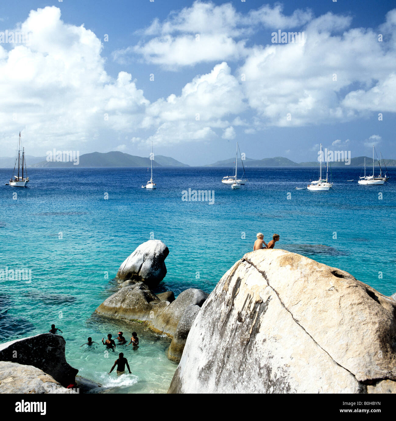 Rock formation, Virgin Gorda, British Virgin Islands, Lesser Antilles, Caribbean Stock Photo