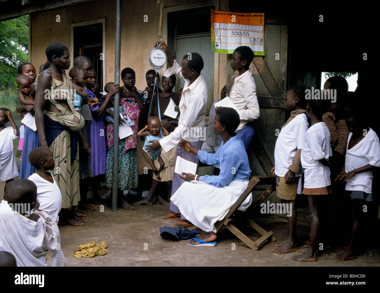 A child healthcare clinic for families displaced by war, Lira, Uganda ...