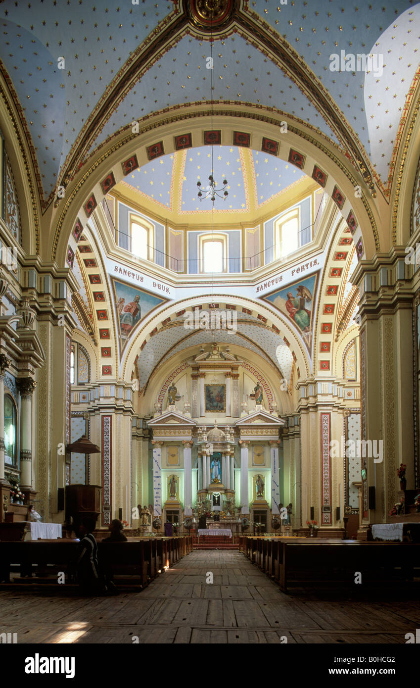 Interior, San Francisco Cathedral, Real de Catorce, San Luis Potosí, Mexico Stock Photo