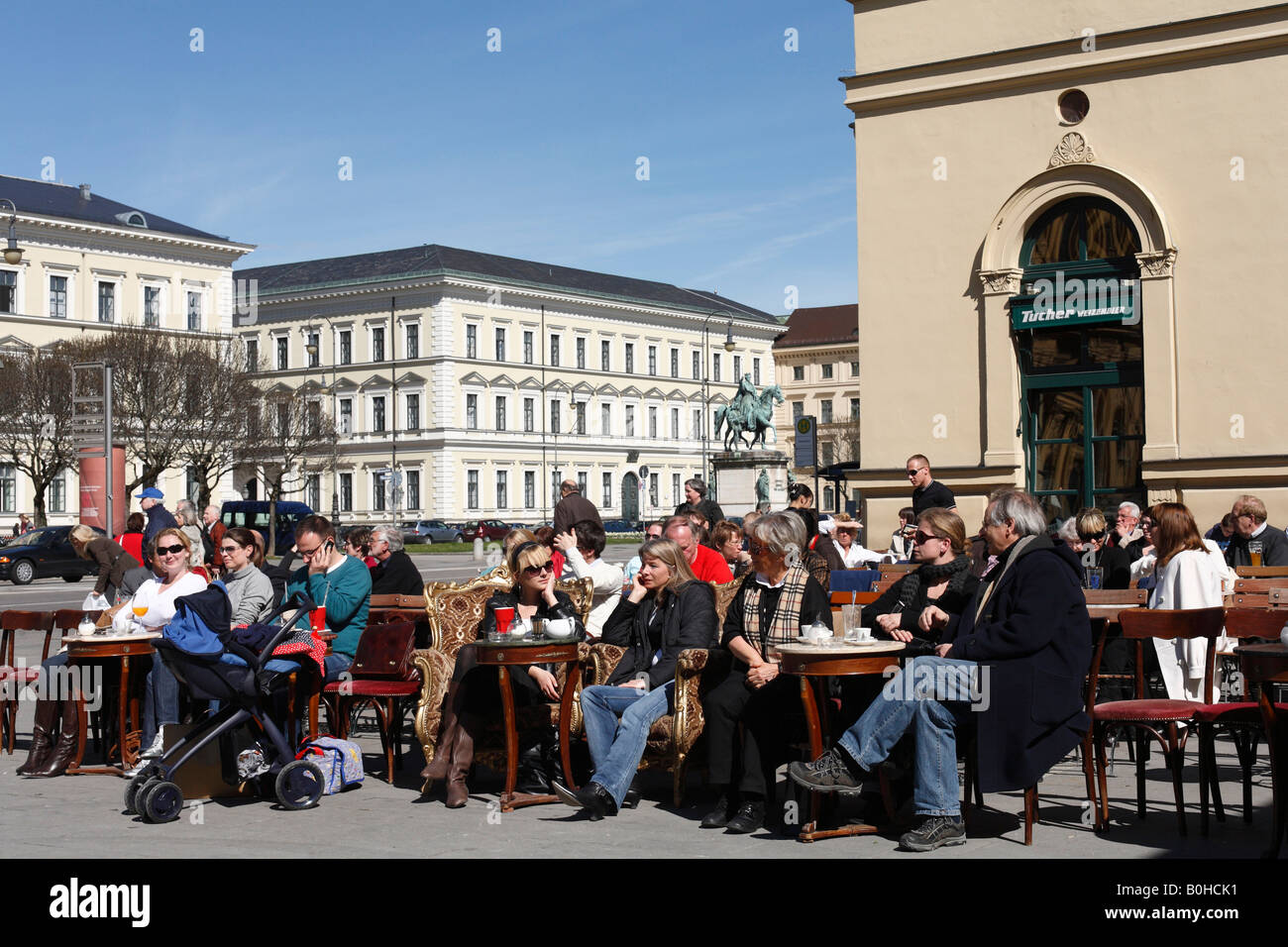 Café Tombosi, Odeonsplatz, Munich, Bavaria, Germany Stock Photo