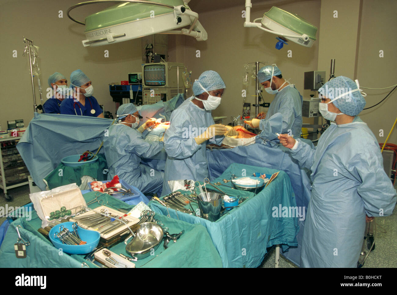 The Operating Theatre During Heart Bypass Operation At The London Chest ...