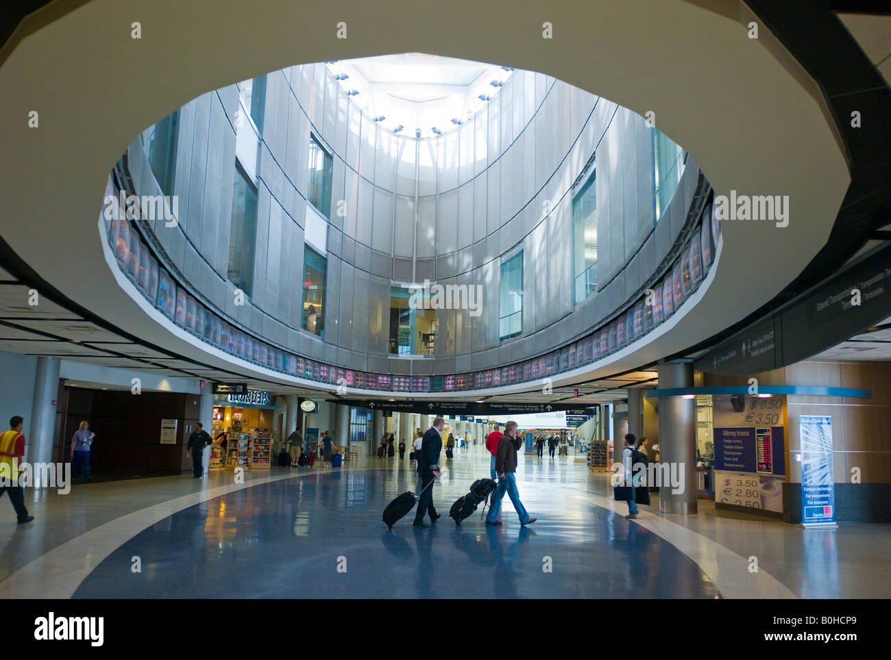 Bush Intercontinental Airport terminal in the morning, Houston