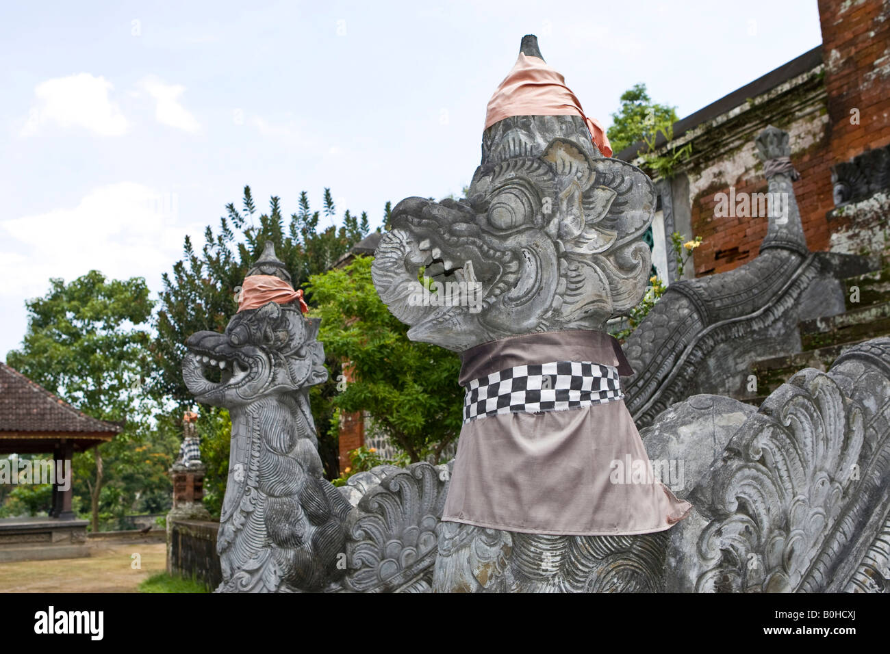 Stone statues, Water Palace, temple near Narmada, Lombok Island, Lesser