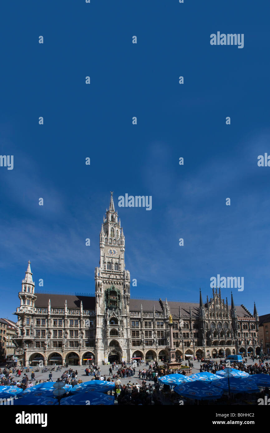 Neues Rathaus, New Town Hall, Marienplatz Square, Munich, Bavaria ...