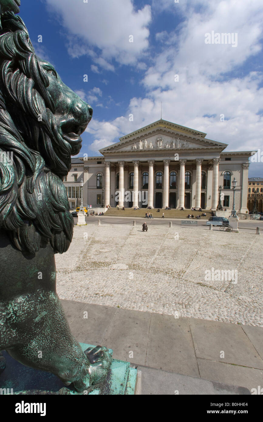 Nationaltheater Opera House at MaxJosephPlatz Square in Munich