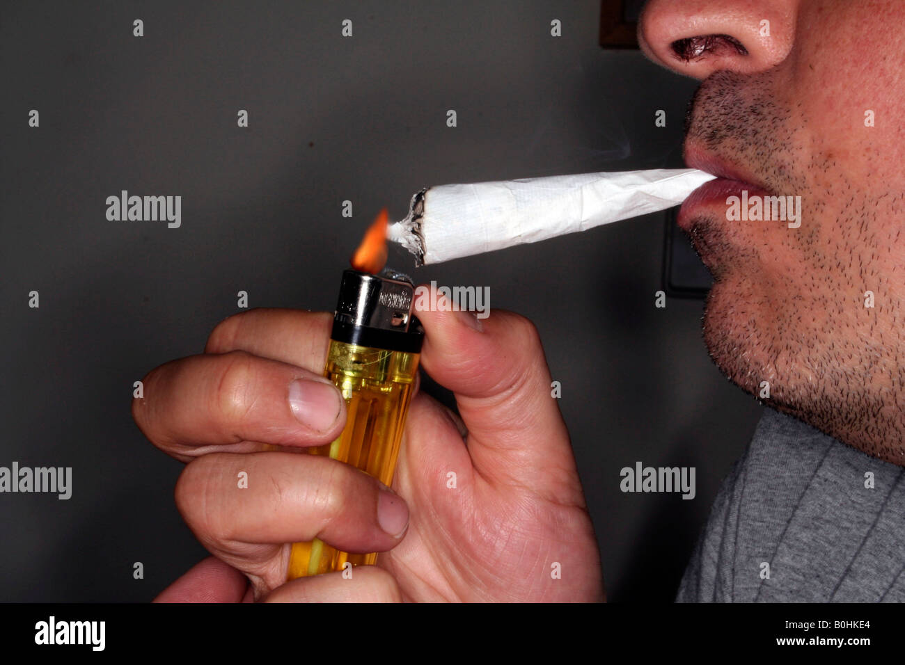 Smoking a joint, pot Stock Photo