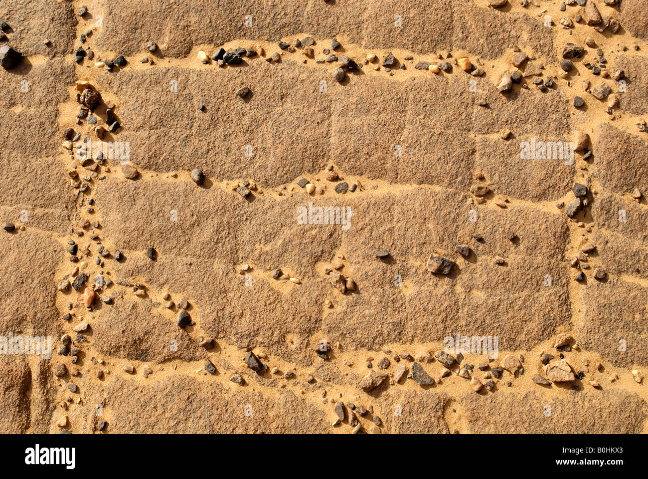 Rock texture, Sahara Desert, Algeria, North Africa Stock Photo