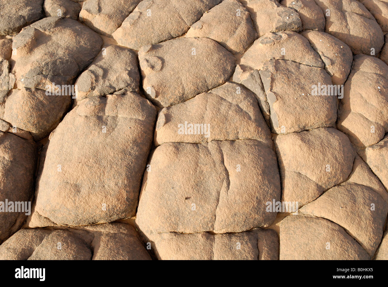 Rock texture, Sahara Desert, Algeria, North Africa Stock Photo