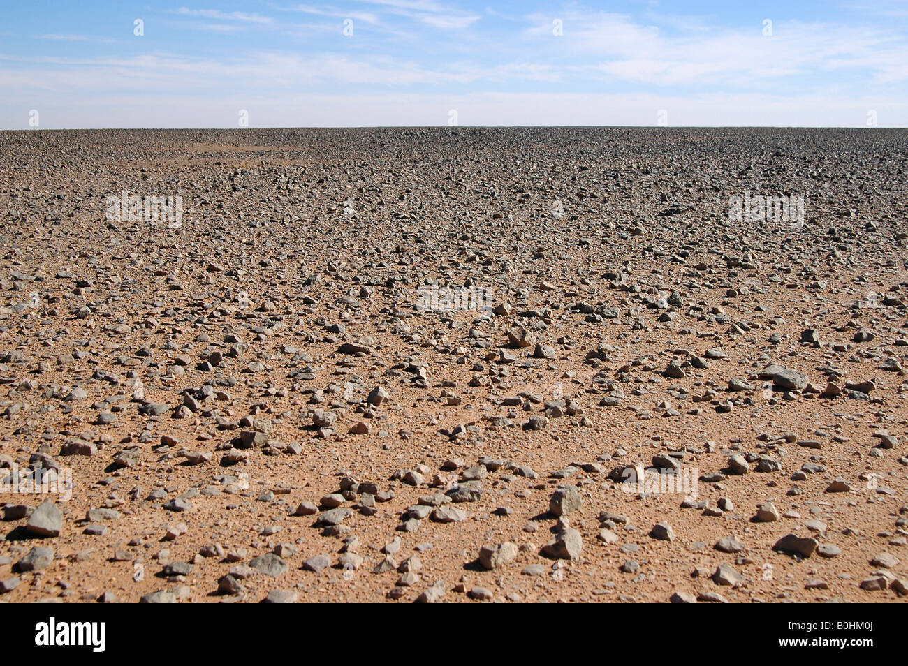 Rocky desert, Libya, North Africa Stock Photo