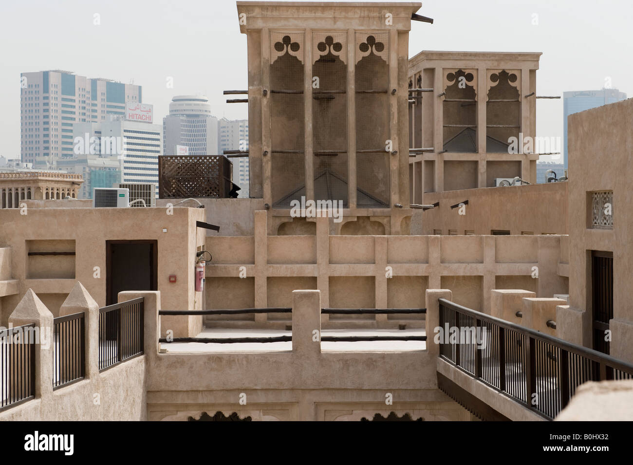 Dubai United Arab Emirates UAE On The Roof Of An Old House In The Dubai United Arab Emirates UAE On The Roof Of An Old House In The