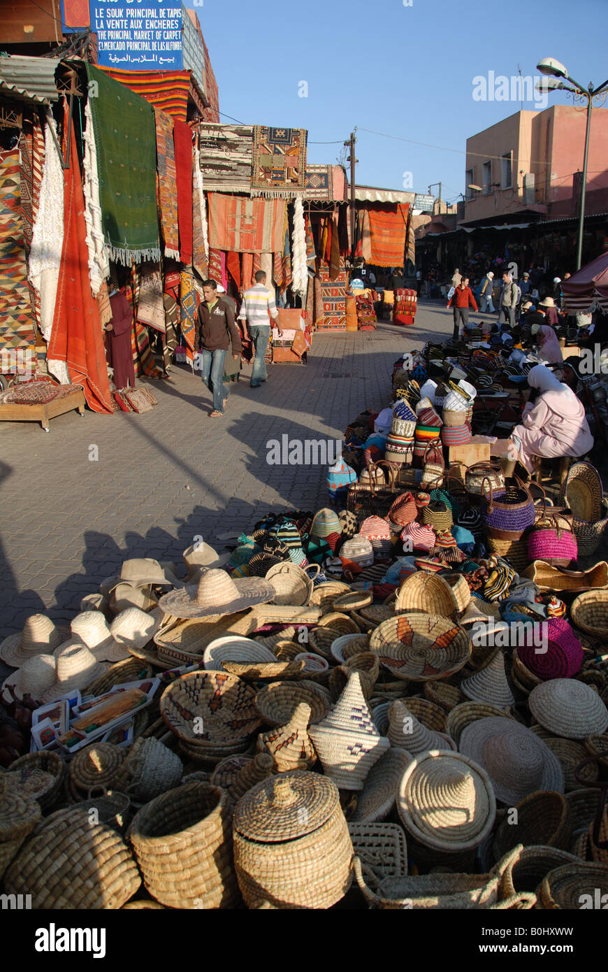 Goods for sale at the souks, Marrakech Morocco Stock Photo Alamy