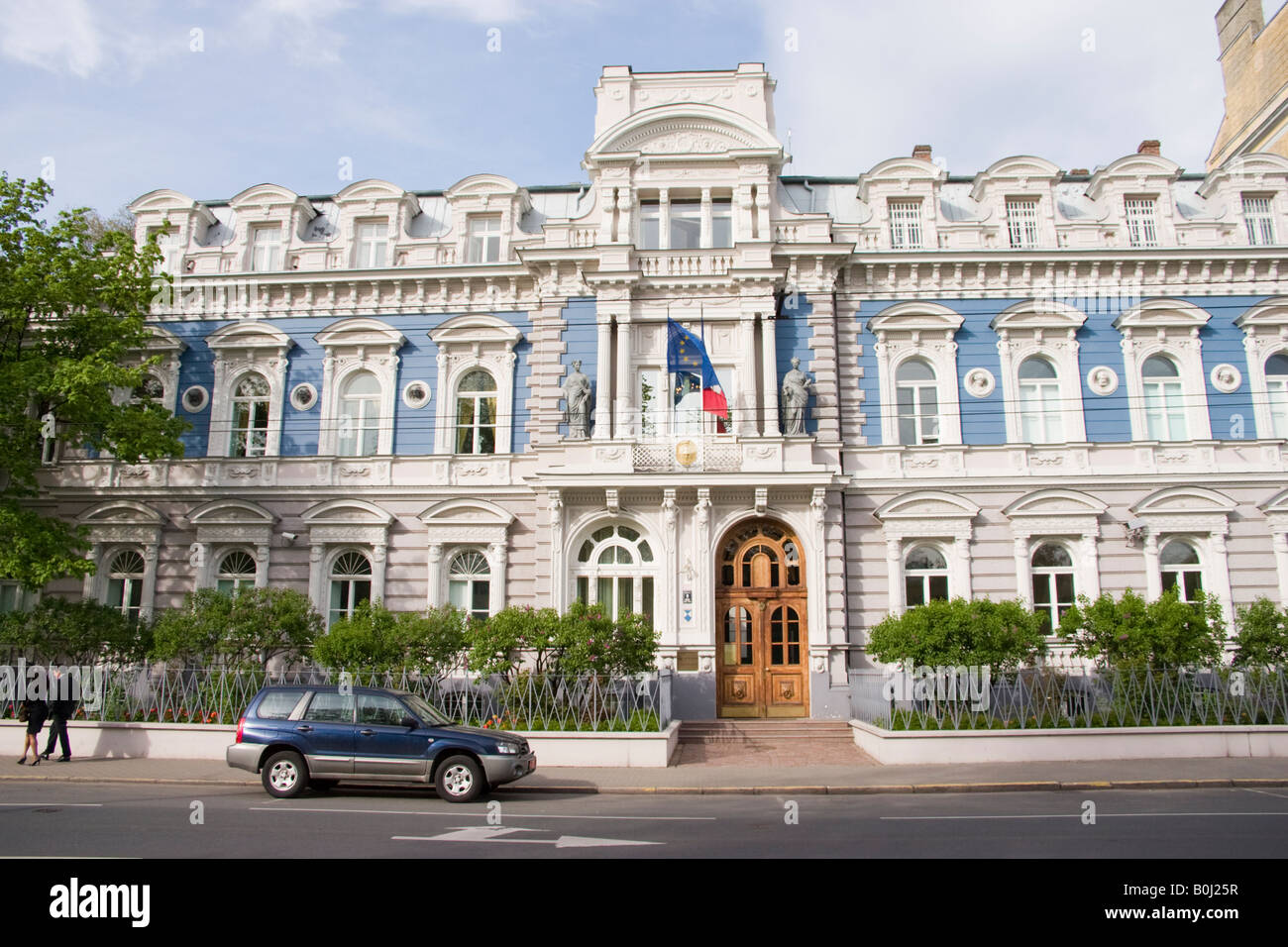 Ambassade de France en Lettonie. France Embassy in Latvia Stock Photo