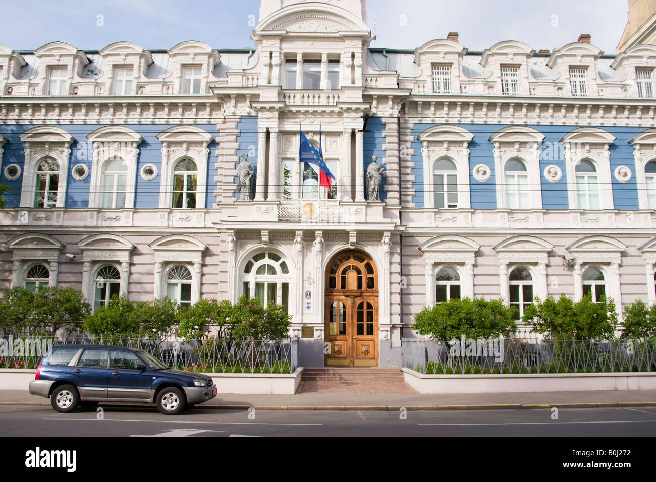 Ambassade de France en Lettonie. France Embassy in Riga, Latvia Stock Photo
