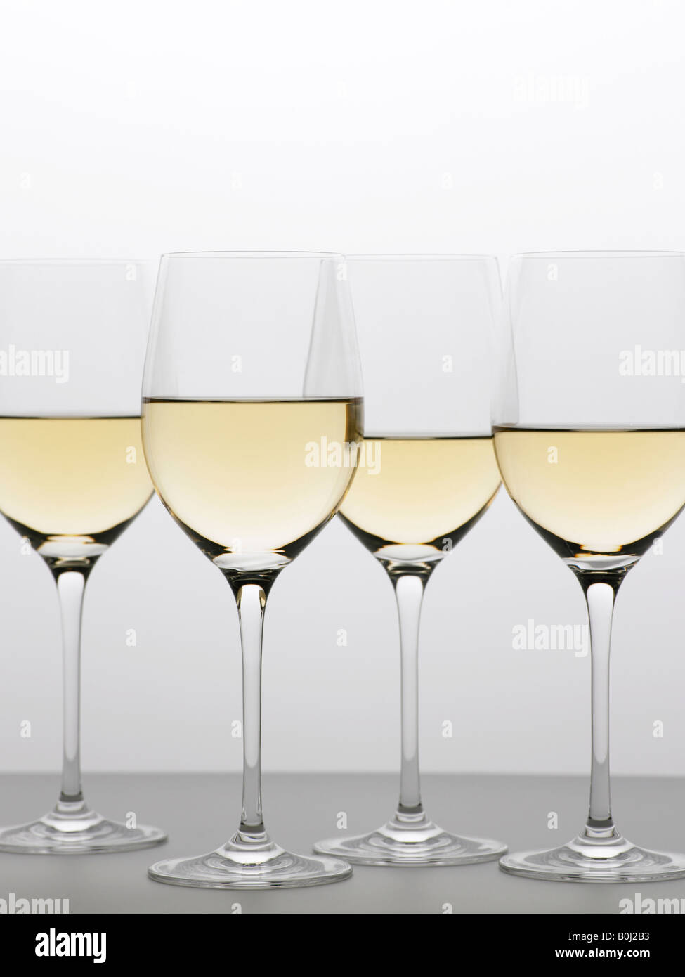 white wine glasses Stock Photo
