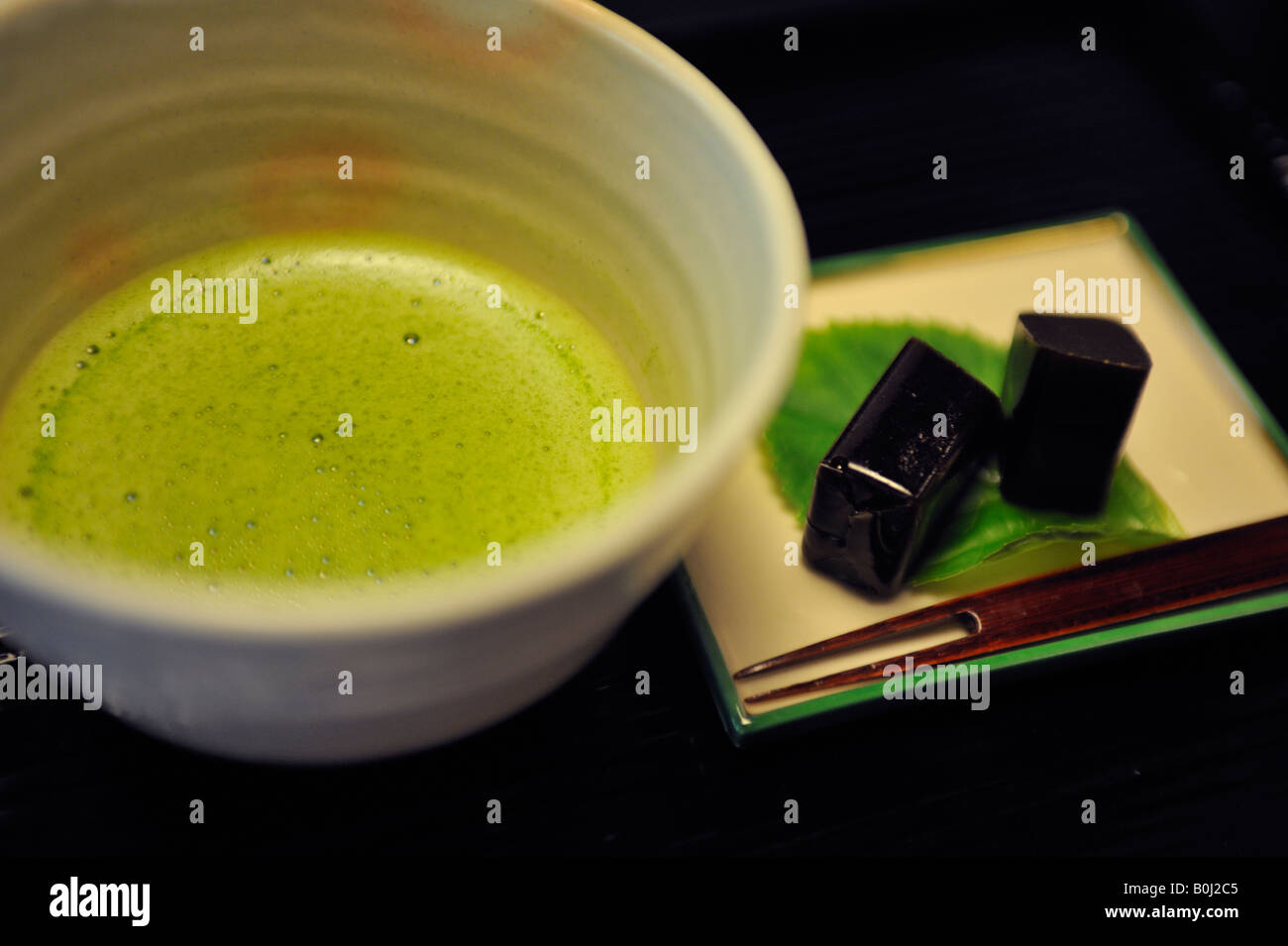 Detail of cup of traditional Macha green tea in Japan Stock Photo Alamy