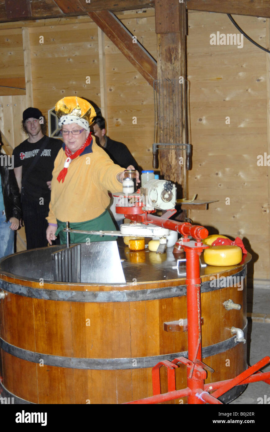 Traditional Cheese Farm and Clog Factory Amsterdam Holland Stock Photo