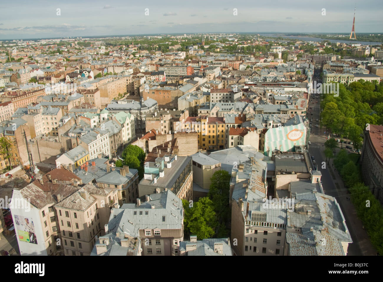 Riga Latvia Panorama Cityscape Skyline Day Stock Photo - Alamy