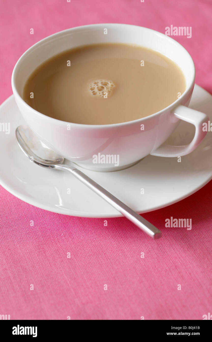 Cup of Tea with milk Stock Photo Alamy