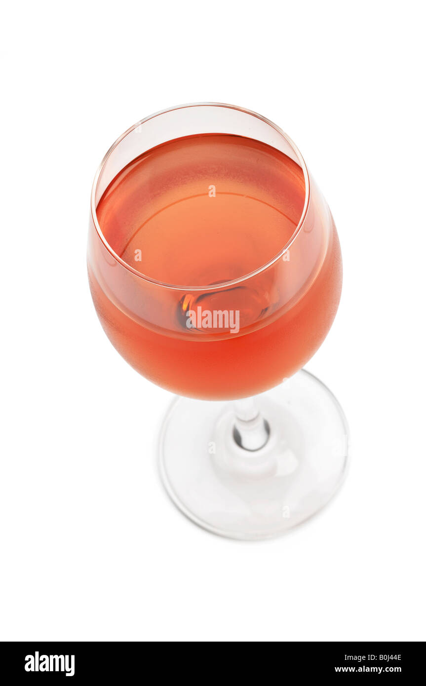 Glass of chilled rose wine Stock Photo Alamy