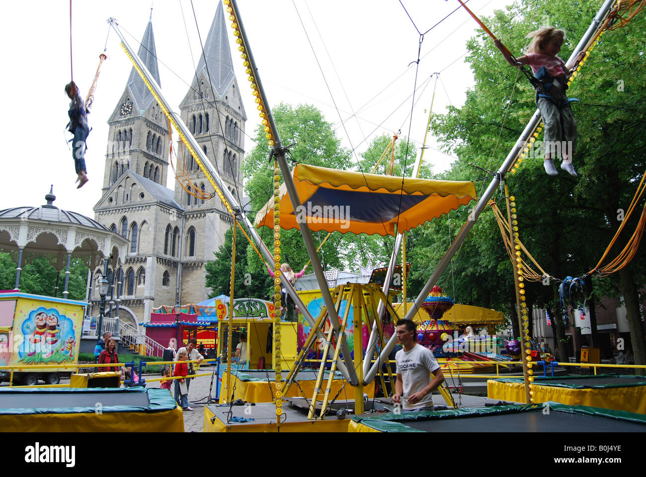 fairground swing for children Stock Photo