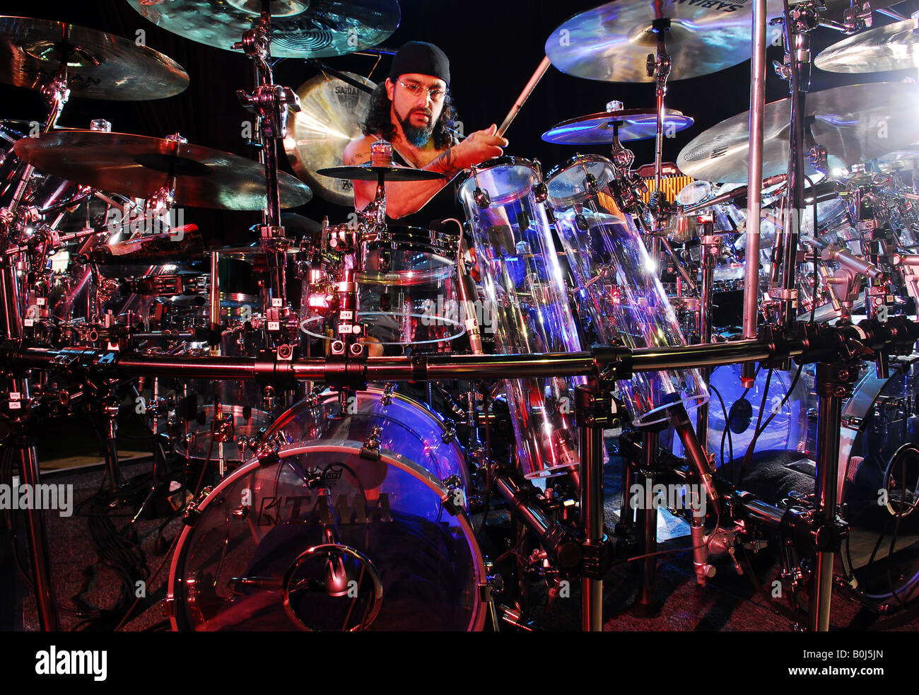 Mike Portonoy (Dream Theater) playing drums,photo Kazimierz Jurewicz