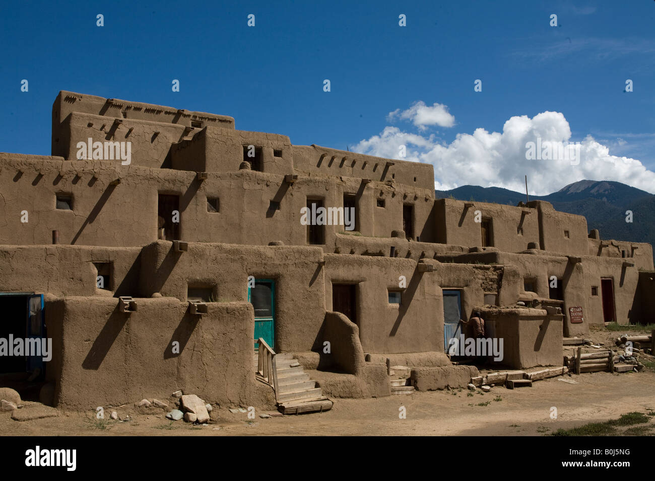 Taos Pueblo, Taos New Mexico, the oldest continually inhabited Native American Community in America Stock Photo