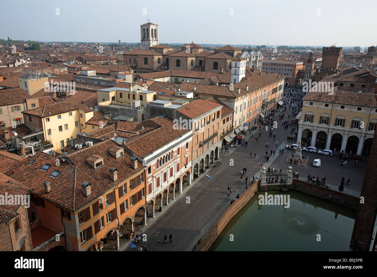 Cityscape of the city, Ferrara, Italy Stock Photo