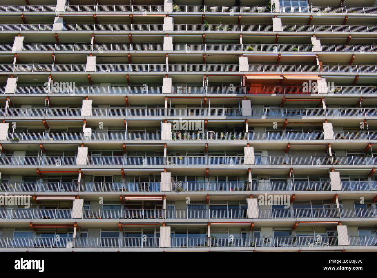 Balconies of apartment building Stock Photo - Alamy