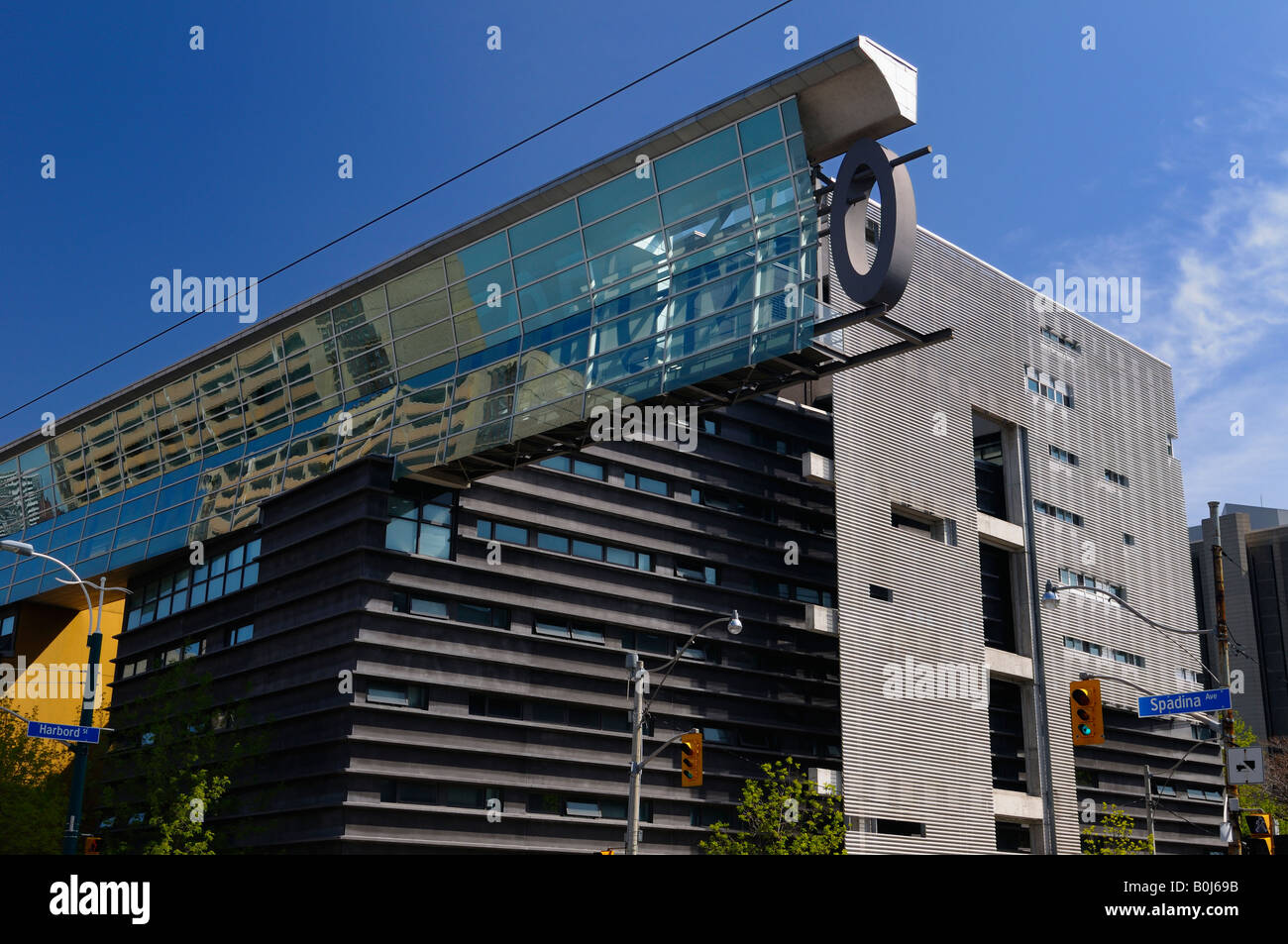 Modern architecture of University of Toronto Graduate House Residence at Harbord and Spadina