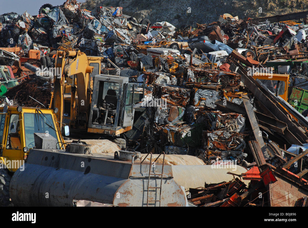 Car Dump Spain Stock Photo