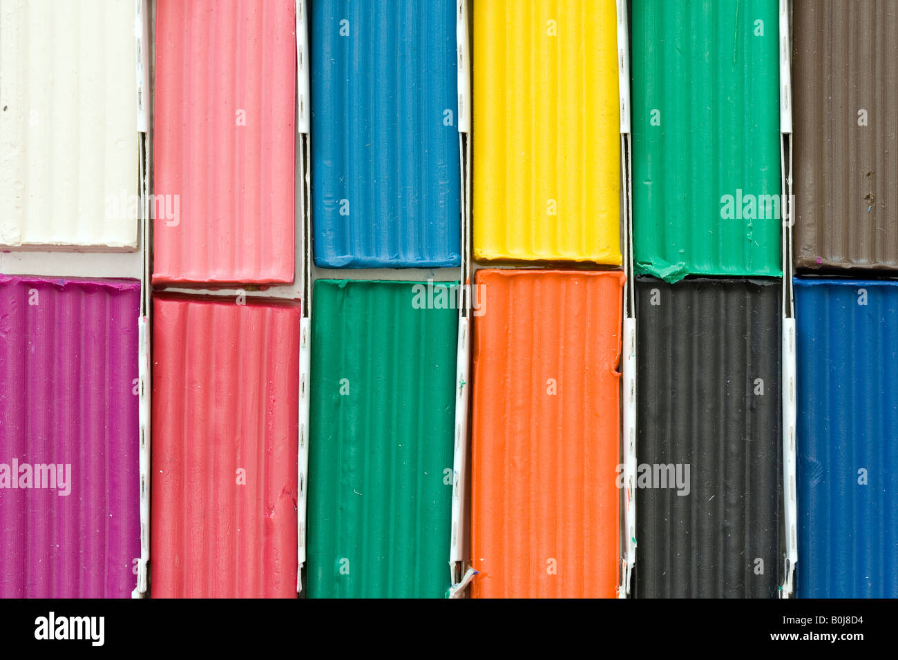 Colourful plasticine blocks Stock Photo